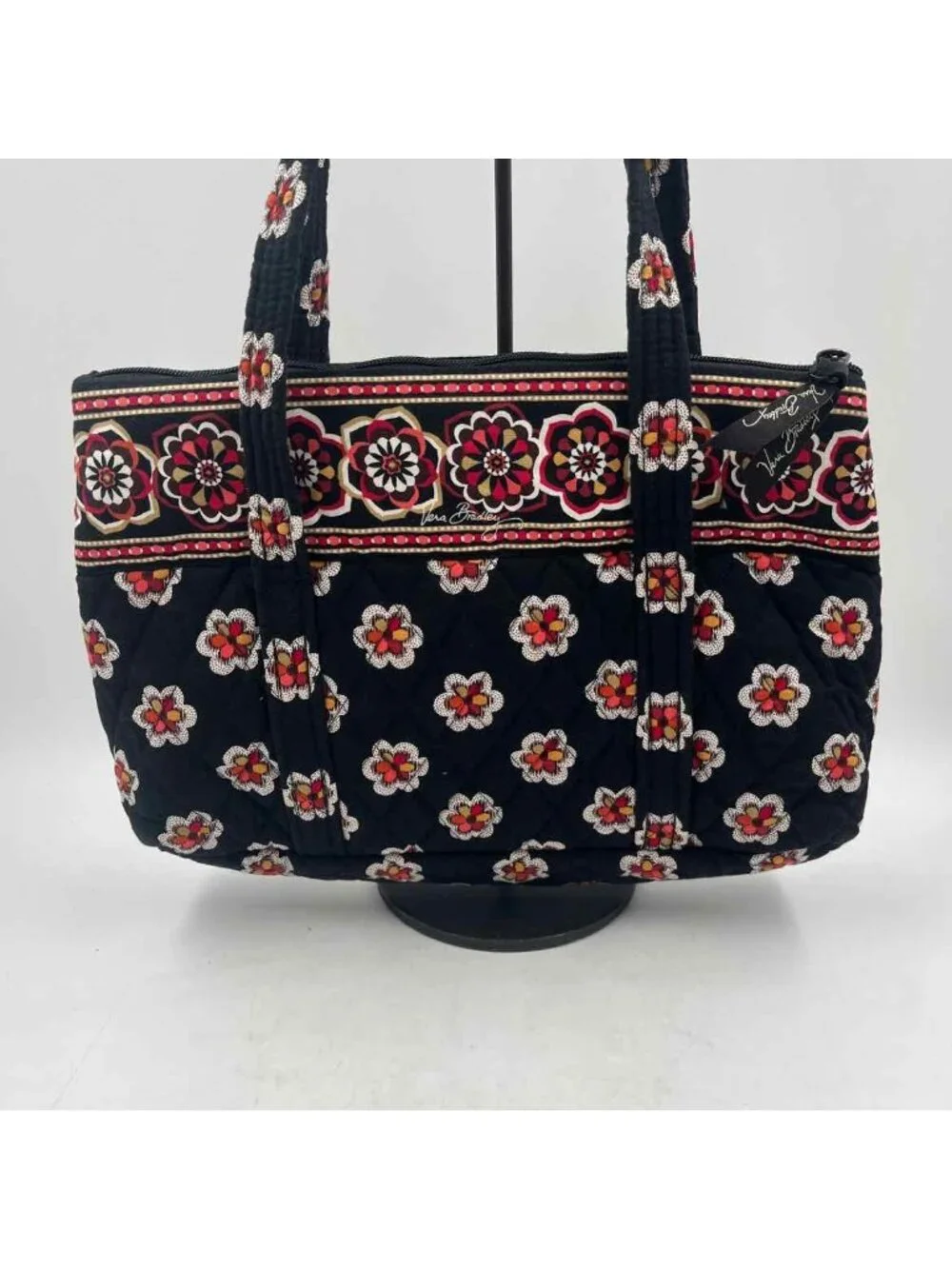 Vera Bradley Pirouette Quilted Women's Black Floral Purse